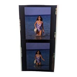 Kathy Ireland Double Photo Slide Swimsuit Model Catalog‎ Production Picture (B5)